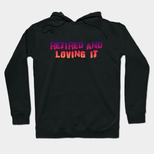 retired and loving it Punk Kid Red Orange Hoodie